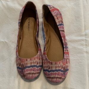 Lucky Brand Multicolor Tie-Dye Ballet Flats — Pink Purple Blue